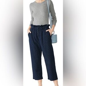 THE GREAT Gunny Sack Trouser Navy Blue High Waisted